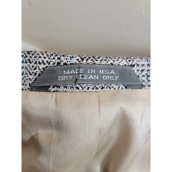 Imperial Haggar Sport Coat Suit Men's Size 42 Gray Blue 2-Button Tweed Formal - Picture 14 of 16